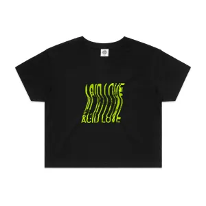 Acid Love WMNS 'Bitmap' Cropped Tee - Black