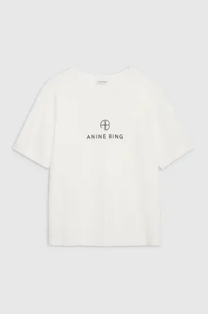 Anine Bing - Jaylin Monogram Tee in Ivory