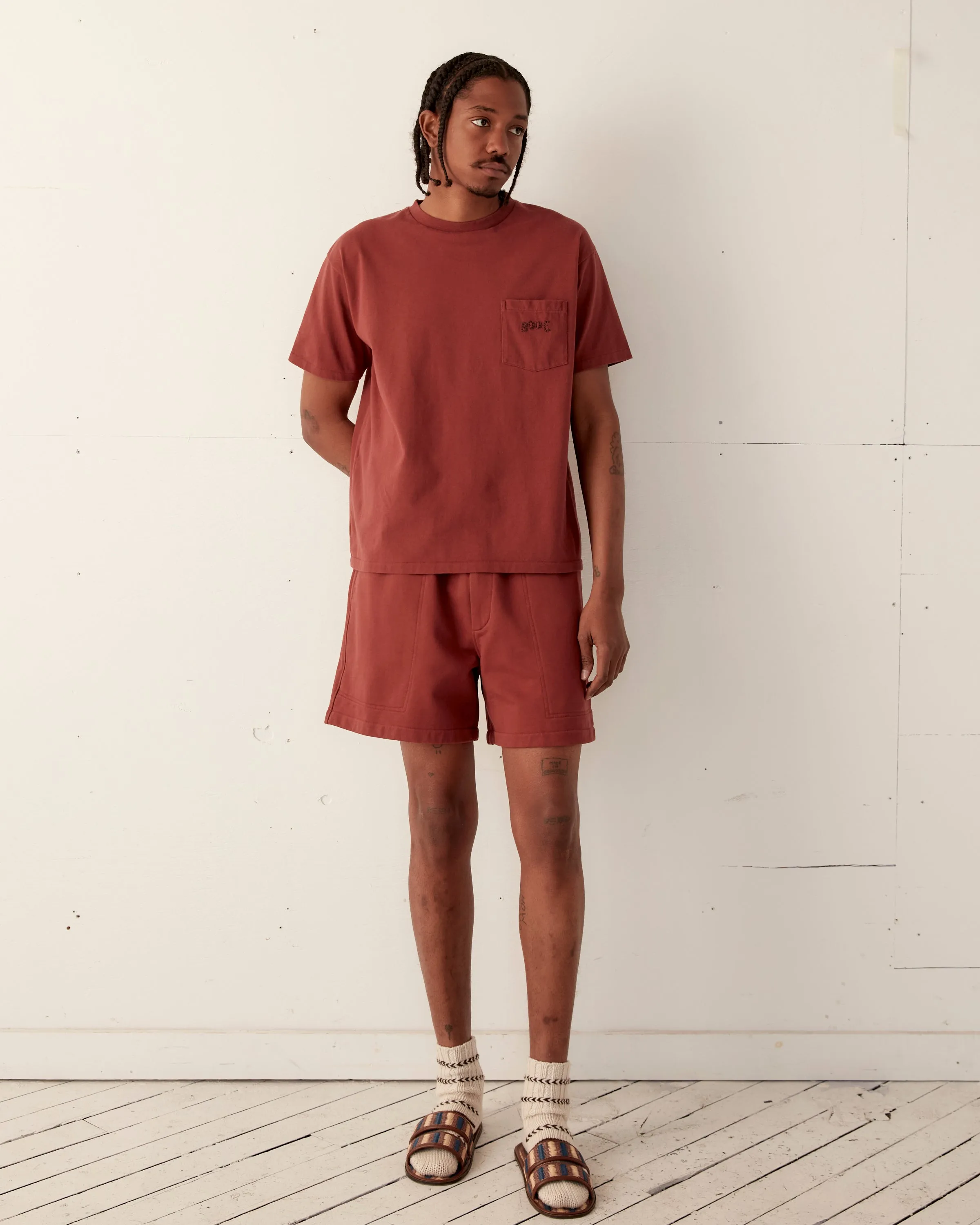 Bode Pocket Tee - Brown