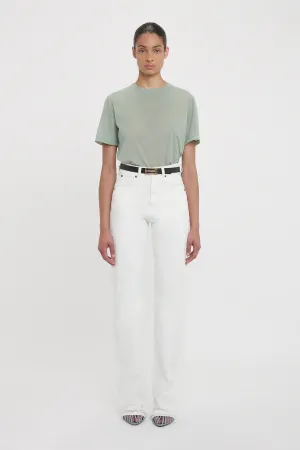 Classic Cotton Crepe T-Shirt In Wasabi