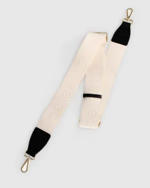 Classic Weft Shoulder Strap - Cream/Black