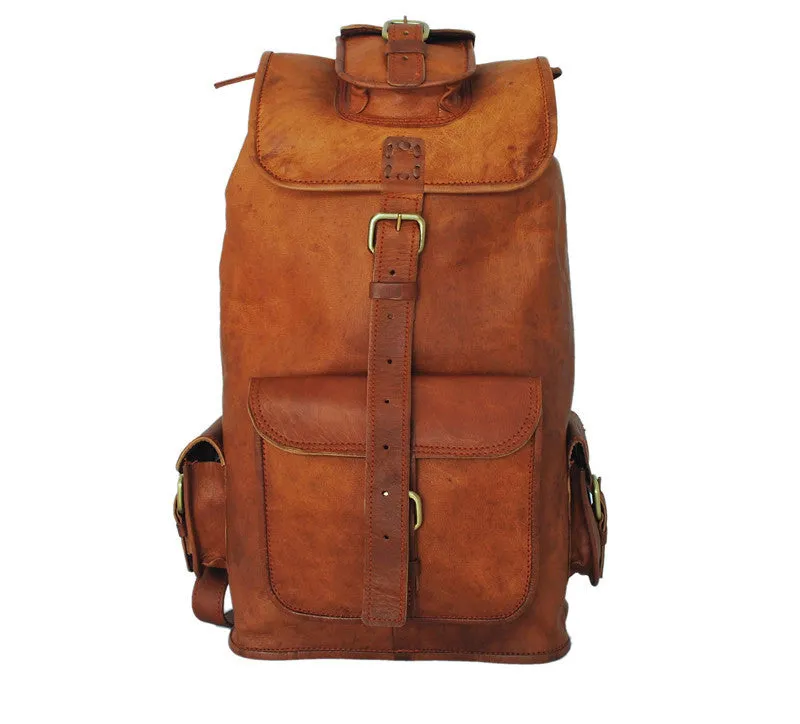 Designer Leather Backpack 16"