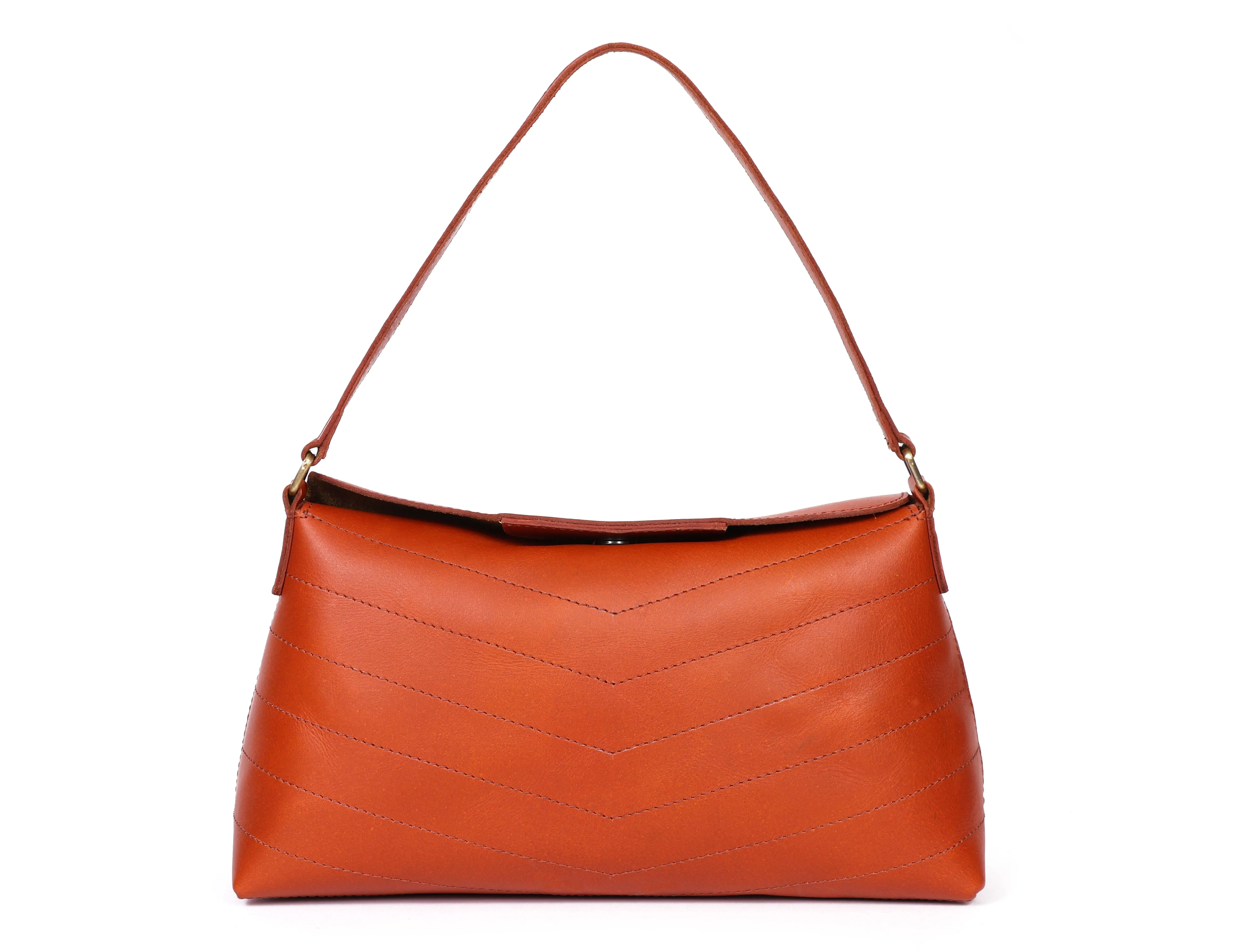 Exquisite Tan Leather Small Sling Bag, Art: BG-1742