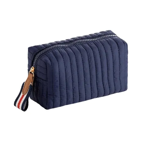 Ezra Boxy Cosmetic Pouch - Navy - 2 sizes