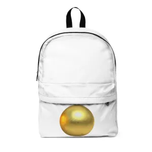 Gold Material Unisex Classic Backpack