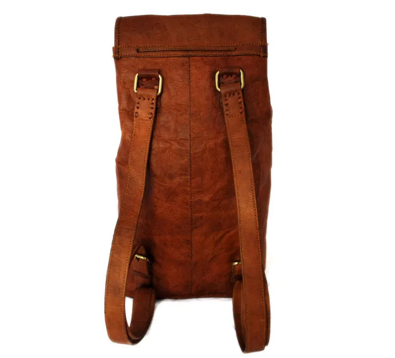 Handmade Leather Backpack 16"