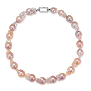 Purple Large Baroque Freshwater Pearl Necklace