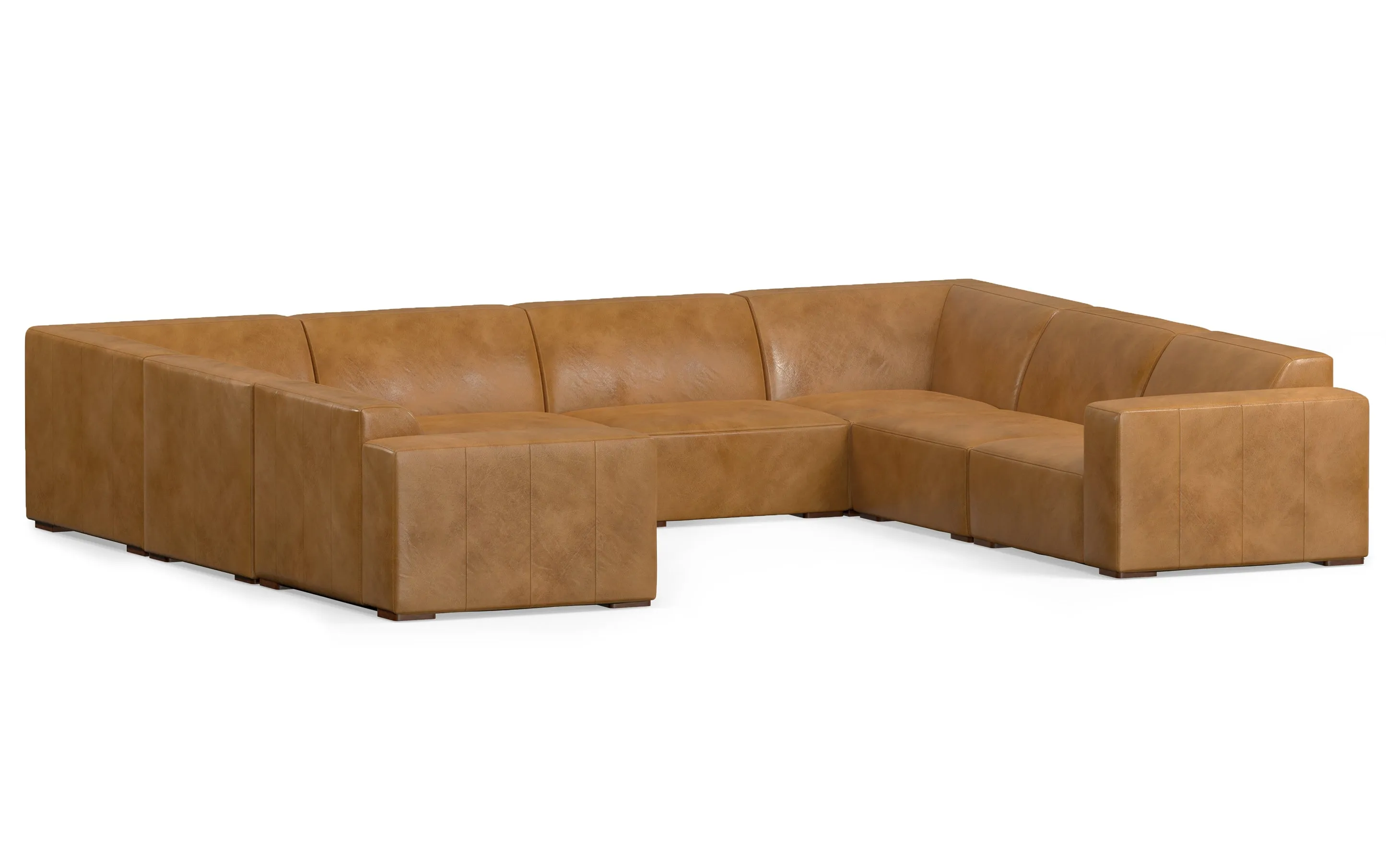 Rex U-Shaped Sectional in Genuine Leather