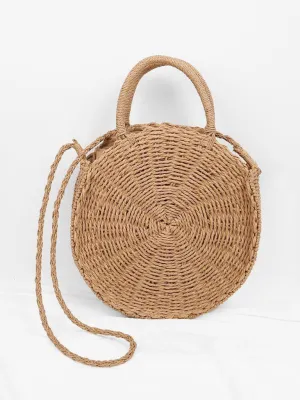 Round Straw Tote Bag