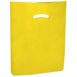 Super Gloss Die Cut Handle Bags. - 15 x 18 x 4 - (Yellow)