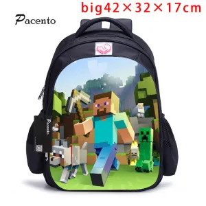 Teenager MineCraft Cartoon Backpack Boy Cartoon School Bags Hot Primary Backpack School Bags for Boys and Girl Mochila Sac A Dos