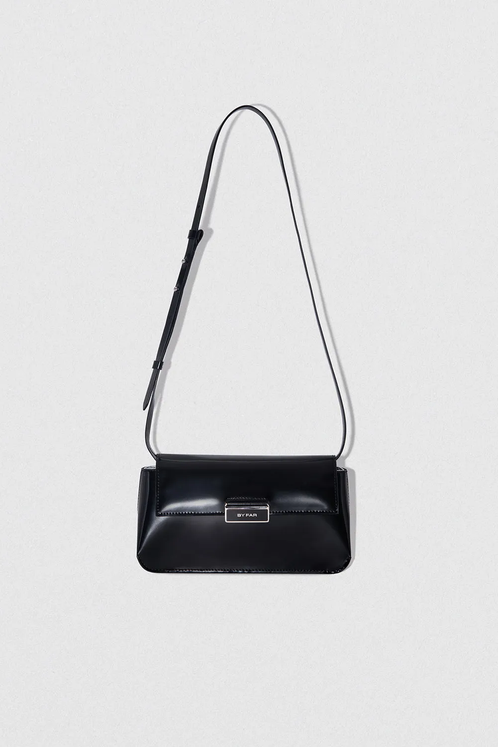 Tilda Pochette Black Semi Patent Leather