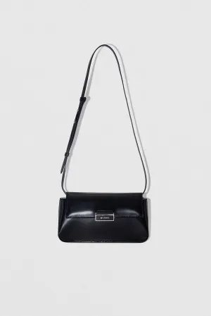 Tilda Pochette Black Semi Patent Leather