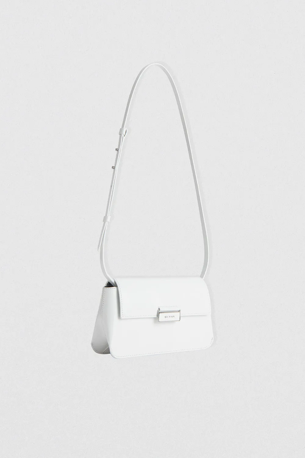 Tilda Pochette White Semi Patent Leather