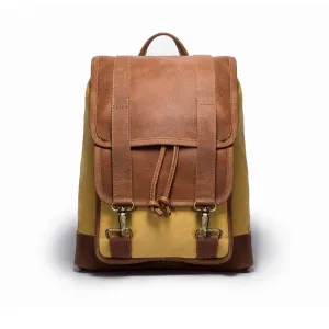 Tomcat | Mustard Yellow | Cotton Canvas | Brown Leather