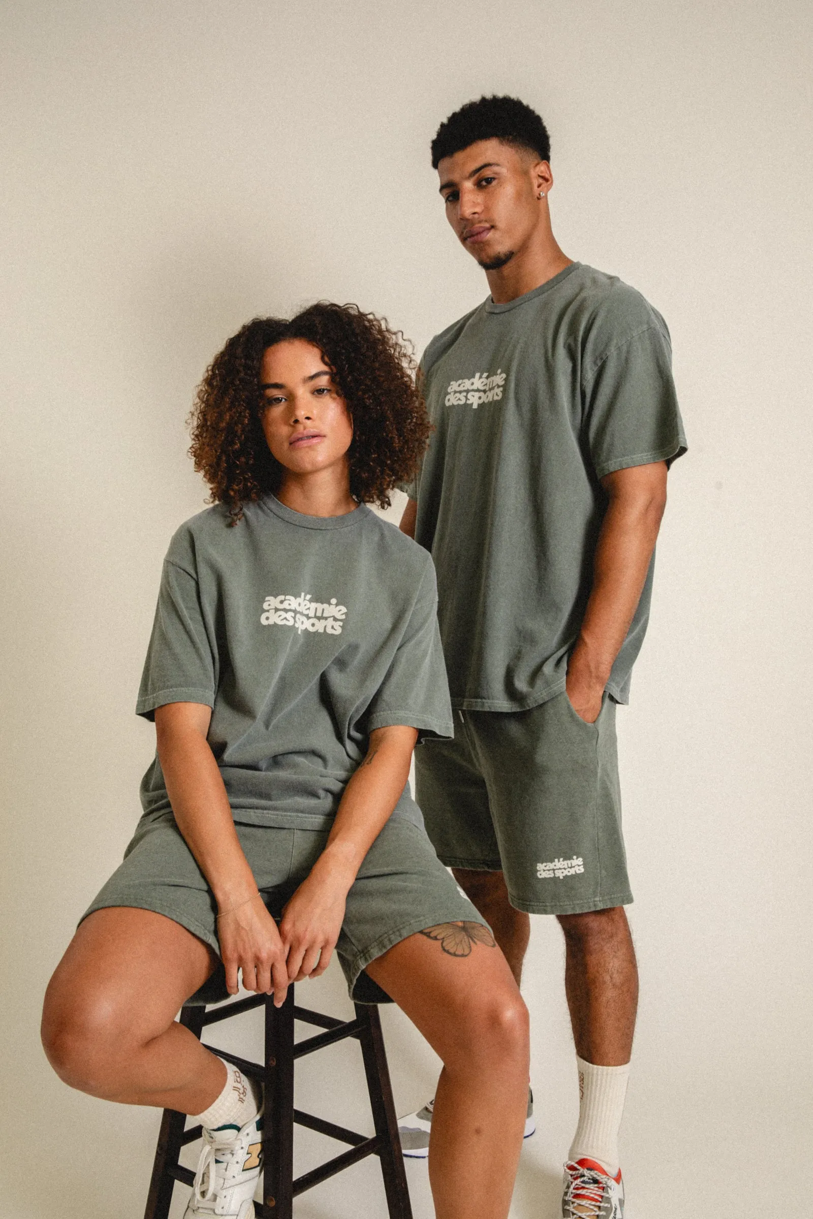 Vice 84 'Académie des Sports' Vintage Washed Tee - Khaki