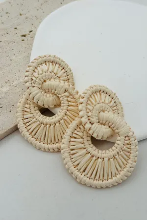 Woven Raffia Earrings